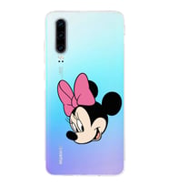 Huawei P30  Kamera korumalı Kapak Minnie Mouse Tasarımlı  Şeffaf Kılıf