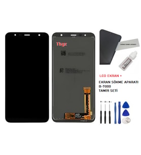 Samsung Galaxy J6 PLUS - SM-J610F Uyumlu Lcd Ekran Dokunmatik Servis Lcd + B-7000 + TAMİR SETİ