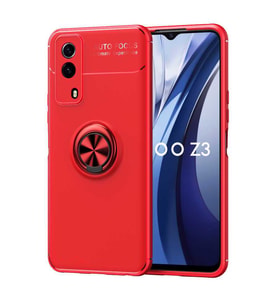 Vivo Y53S 4G Kılıf Yüzüklü Magnetli Ravel Case Kapak (Kırmızı)