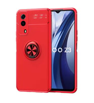 Vivo Y53S 4G Kılıf Yüzüklü Magnetli Ravel Case Kapak (Kırmızı)