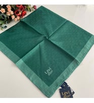 Levidor Premium Monogram Eşarp Koyu Yeşil GX0223