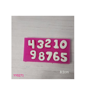 YY0271 Yamalı Rakam Silikon Kalıp