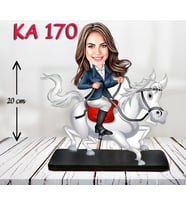Kişiye Özel Ahşap Biblo - Araç Kullanan Kadın Karikatür Biblo 2