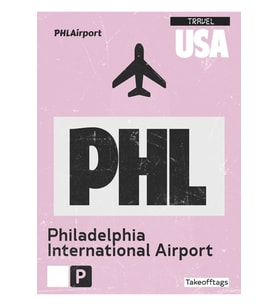 Phl Philadelphia Havaalanı Kodu Tablo Ahşap Poster Dekoratif