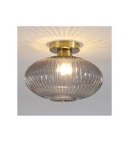 Mylights Modern Füme Cam Tavan Aydınlatma E27 Duylu Gold Gövde Avize