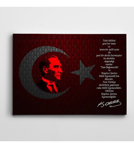 Atatürk Tam Bağımsızlık  Kanvas Tablo