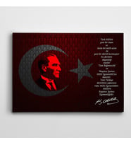 Atatürk Tam Bağımsızlık  Kanvas Tablo