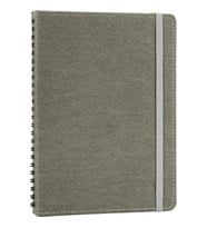 Kişiye ve Kuruma Özel İsim / Logo Yazılı Gizli Spiralli Deri Defter - Lastikli Kalın Ajanda