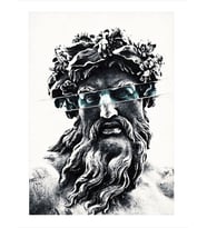 Zeus Heykeli Tasarım Mdf Tablo