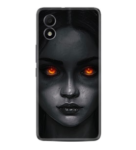 TCL 303 Kılıf Resimli Desenli Silikon Platinium Series Dark Woman 1887