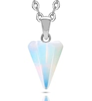 Sertifikalı Doğal Opal Taşı Doğal Taş Pandül Kolye (Çok Renkli)