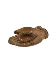 Vitale Hand Tealight Mumluk Kahverengi 14*10*2,5 CM