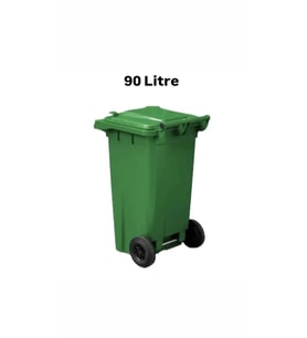 ELCY Tıbbi Atık Plastik Çöp Konteyneri Yeşil 90LT Plastik Konteyner Isıya Karşı Dayanıklı