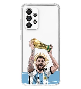 Samsung Galaxy A33 Uyumlu Lionel Messi Arjantin Tasarımlı Şeffaf Telefon Kılıfı