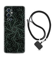 Tecno Spark 9 Pro Kılıf Silikon Boyun Askılı İpli Desenli Silikon Sarmaşıklar 1675
