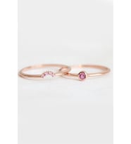 PEMBE KUVARS  TEKTAŞ YÜZÜK- AK1257