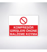 Kompresör Girişleri Önüne Malzeme Koyma