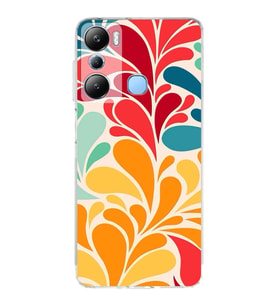 PrintiFy İnfinix Hot 20i ile Uyumlu Retro Color 5  Kamera Korumalı Şeffaf  Kılıf