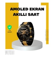 Mey İthalat® 3 Bileklikli Amoled Akıllı Saat Bluetooth Çağrı ve Sağlık Takipli