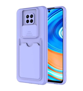 Xiaomi Redmi Note 9 Pro Kılıf Zore Kartix Kartlık Bölmeli Kılıf (Lila)