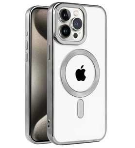 Mey İthalat® iPhone 15 Pro Kılıf Kronos Magsafe Kapak - Titanyum Gri