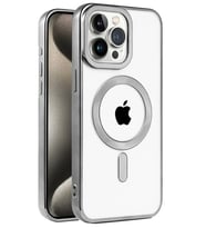 Mey İthalat® iPhone 15 Pro Kılıf Kronos Magsafe Kapak - Titanyum Gri