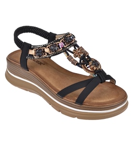 Voyager Dolgu Taban Comfort Kadın Sandalet VOY-481-Z SİYAH
