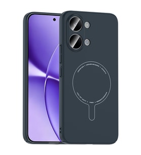 Lexroo Xiaomi Poco X8 Pro Max Kılıf M-Safe Şarj Özellikli Kamera Korumalı Elio Sert PC Kılıf - Lacivert