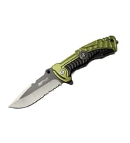 Mtech 4-12-1 Haki Kurtarma / Kamp Çakısı 21cm- Yarı Otomatik, Testere Detaylı, Cam Kırma Aparatlı, Kemerlikli