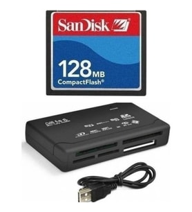 Sandisk 128 MB Compact Flash Hafıza Kartı - USB 2.0 Cf Kart Okuyucu