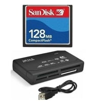 Sandisk 128 MB Compact Flash Hafıza Kartı - USB 2.0 Cf Kart Okuyucu
