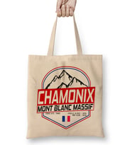 Retro Ski Chamonix Mont Blanc France Skiing and Mountain Biking Paradise Bez Çanta Uzun Saplı