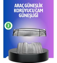 Metalize Reflektör Yüzeyli Uv Koruyucu Araç Güneşliği – Serin Güvenli Sürüşler İçin - Lisinya