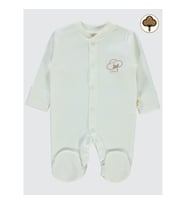 Civil Baby Prematüre Organik Patikli Tulum Ekru (Ekru)