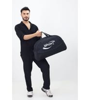 Kabin Boy Hostes Tipi Spor Valiz Seyahat Tatil El ve Omuz Askılı Günlük Kullanım ve Kıyafet Çantası (Siyah)