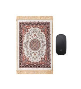 Bursa İpek Ekru Dekoratif Küçük Halı Mousepad