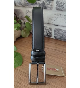 3.5 Cm Klasik Siyah Battal Orijinal Vidala Deri