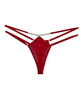 Kadın Zincirli Taşlı Fantazi Külot 7027 BGL-ST04363 (Kırmızı)
