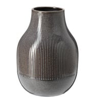 Seramik Vazo, Koyu Gri, 21 cm