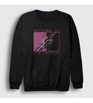 Presmono Unisex Siyah Welcome To The Machine Pink Floyd Sweatshirt 556267tt