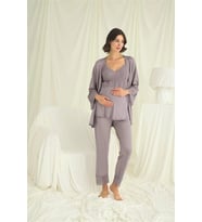 Amora Secret Dantelli Hamile Lohusa 3'lü Pijama Takımı