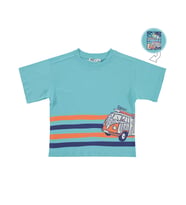 Civil Boys Surfers Minibüs Baskılı 2-5 Yaş Tişört - Yeşil