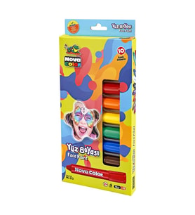 Nova Color Yüz Boyası 10 Renk Set 