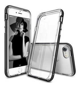 Ringke Frame iPhone 7 ile Uyumlu Çerçeveli Bumper Kılıf Sf Black (Siyah)