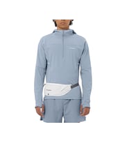 Salomon SENSE AERO HYBRID Erkek Outdoor Çeyrek Fermuarlı Polar Üst LC2744500 Gri