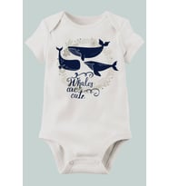 Unisex Bebek Beyaz Organik Baskılı Pamuklu Body