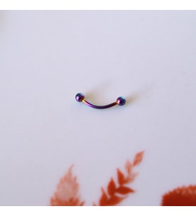 Cerrahi Çelik Küçük Toplu Hologram Renkli Göbek Piercing (Çok Renkli)