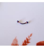 Cerrahi Çelik Küçük Toplu Hologram Renkli Göbek Piercing (Çok Renkli)
