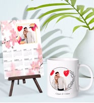 BK Gift Kişiye Özel Fotoğraflı Kupa Bardak ve 13x18cm Fotoğraf Kartlı Şövaleli 2024 Takvim Hediye Seti-25