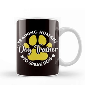 Dog Trainer Training Humans To Speak Dog Puppies Puppy Pet Kupa Bardak Porselen